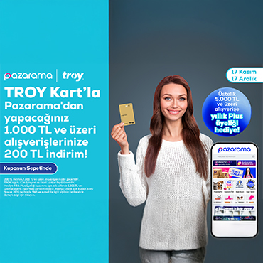 Pazarama’da 200 TL İndirim ve 350 TL Değerinde Pazarama Plus Üyelik Fırsatı!